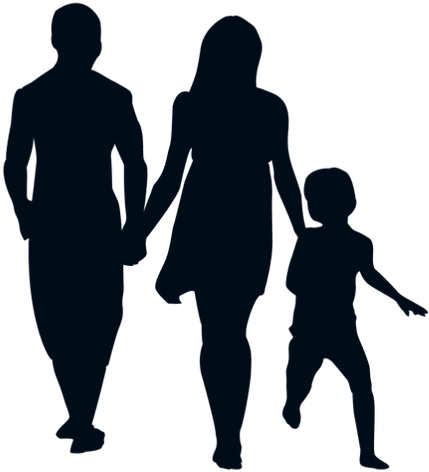 #silhouette #family #freetoedit - Mission Walk Clipart (1024x1024), Png Download