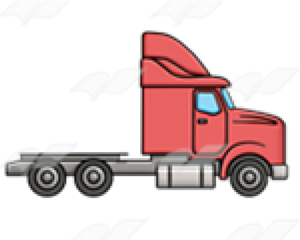 Red Clipart Semi Truck - Semi Truck Cab Clipart - Png Download (640x480), Png Download
