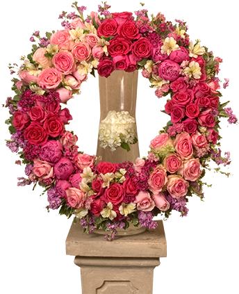 Rose Centera Wreath - Wreath Clipart (430x430), Png Download