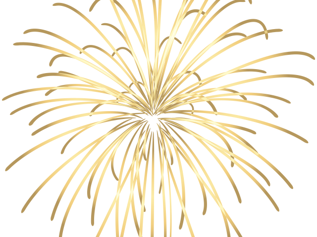 Gold Clipart Sparkler - Gold Firework Png Transparent Png (640x480), Png Download