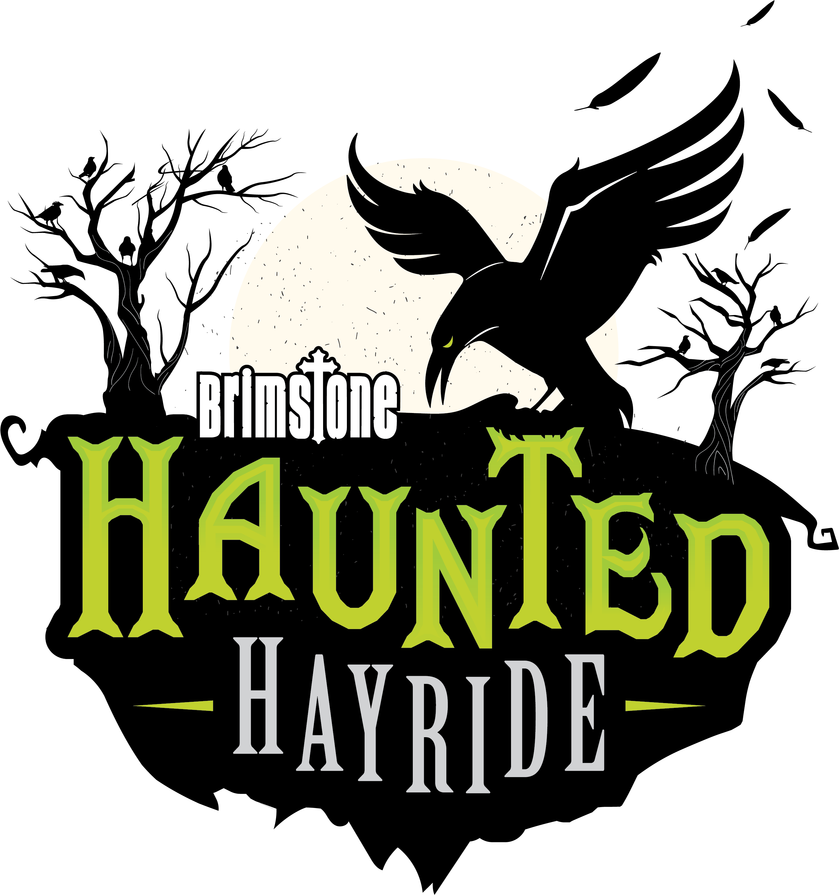 Attractions - Haunted Hayride Logo Clipart (2943x3105), Png Download