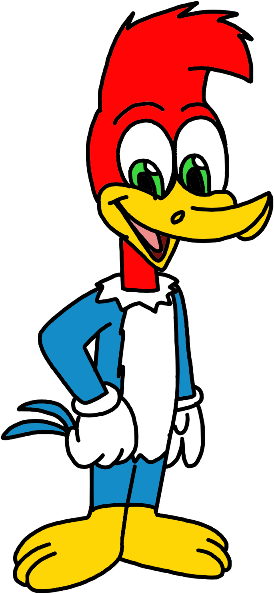 Woodpecker With His Design - Woody Woodpecker By Marcospower1996 Clipart (548x1188), Png Download