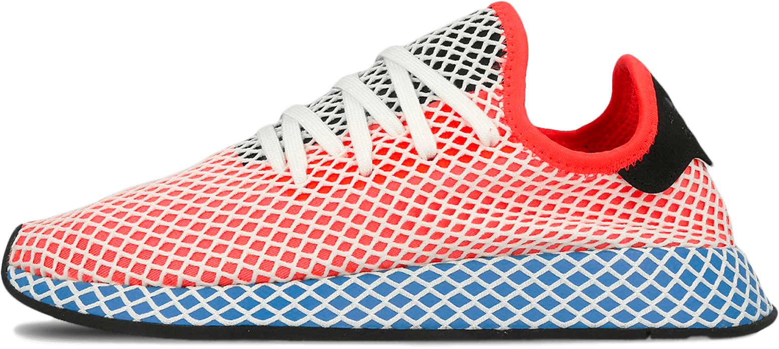 Deerupt Runner Solar Red / Bluebird - Adidas Deerupt Runner Mens Clipart (2000x2000), Png Download