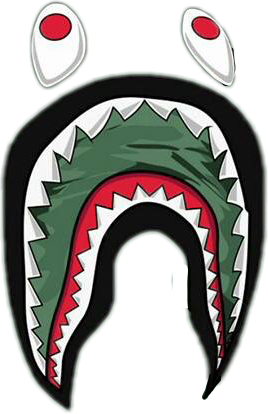Bape Image - Transparent Bape Shark Logo Clipart (268x414), Png Download