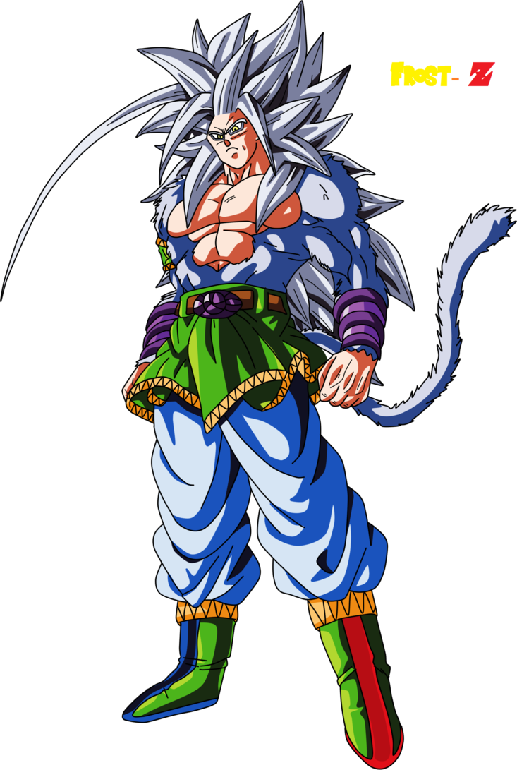 Goku Super Saiyan 5 By Frost Z D9swiom - Son Goku Super Saiyan 5 Clipart (733x1091), Png Download