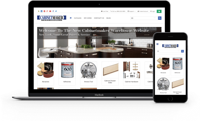Cabinetmaker Warehouse Ecommerce Website Thumbnail - Iphone Clipart (740x474), Png Download