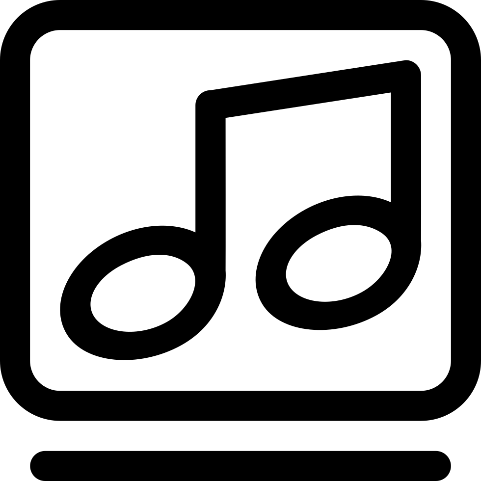 Music Rectangular Interface Button Outline Comments - Ask Icon Png Clipart (980x980), Png Download