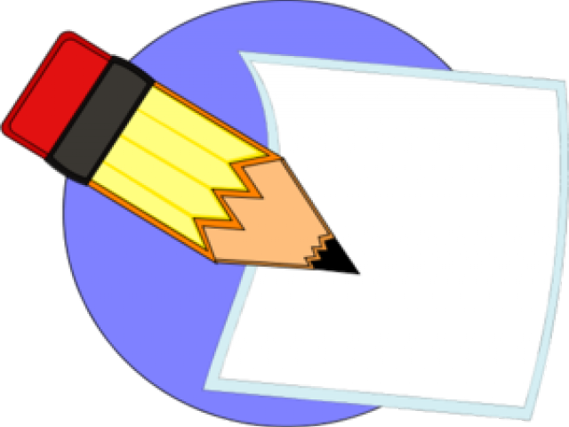 Writing On Paper Clipart - Pencil And Paper Png Transparent Png (640x480), Png Download
