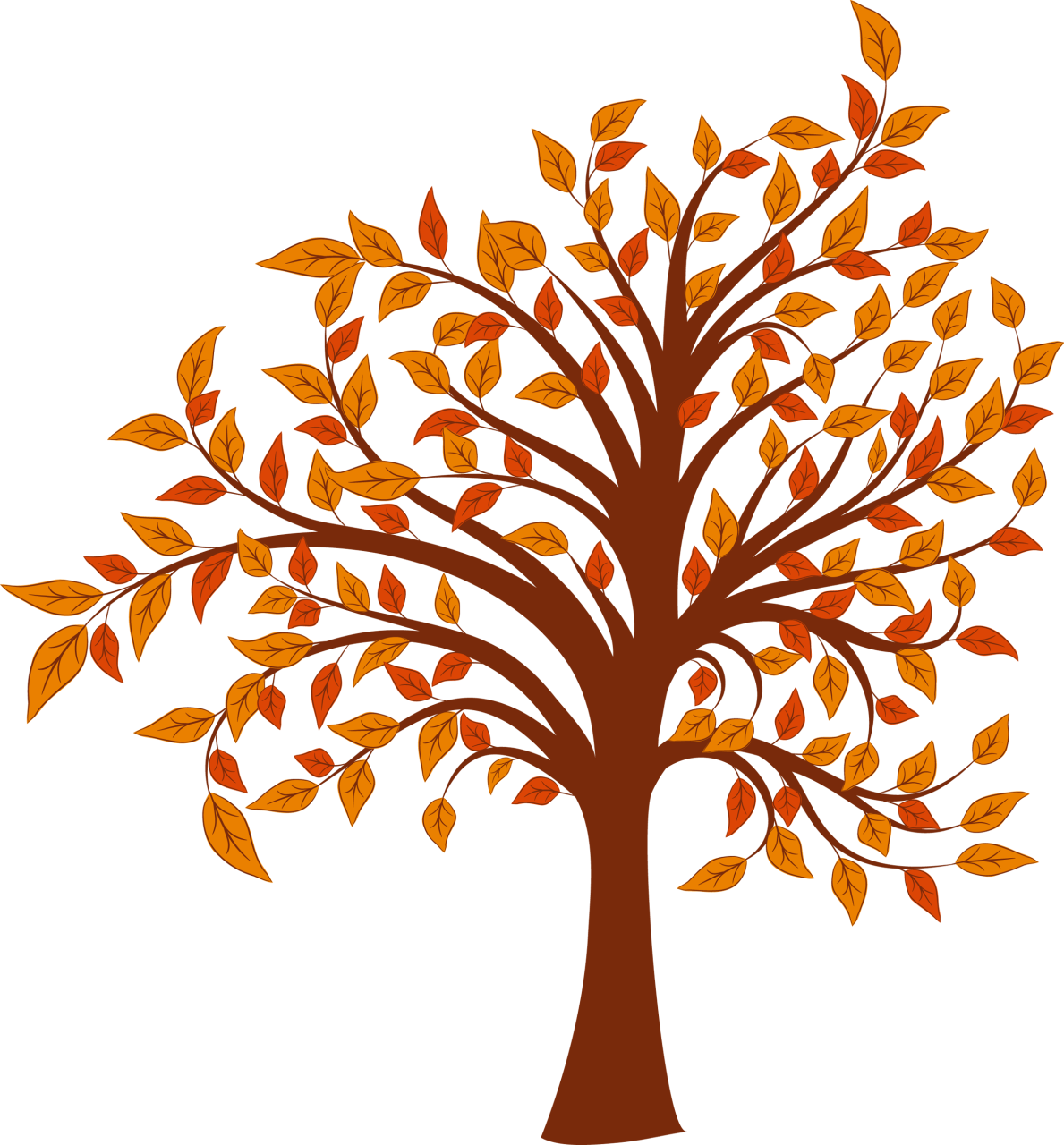 Clip Art Trees - Autumn Tree Clipart Png Transparent Png (1189x1280), Png Download