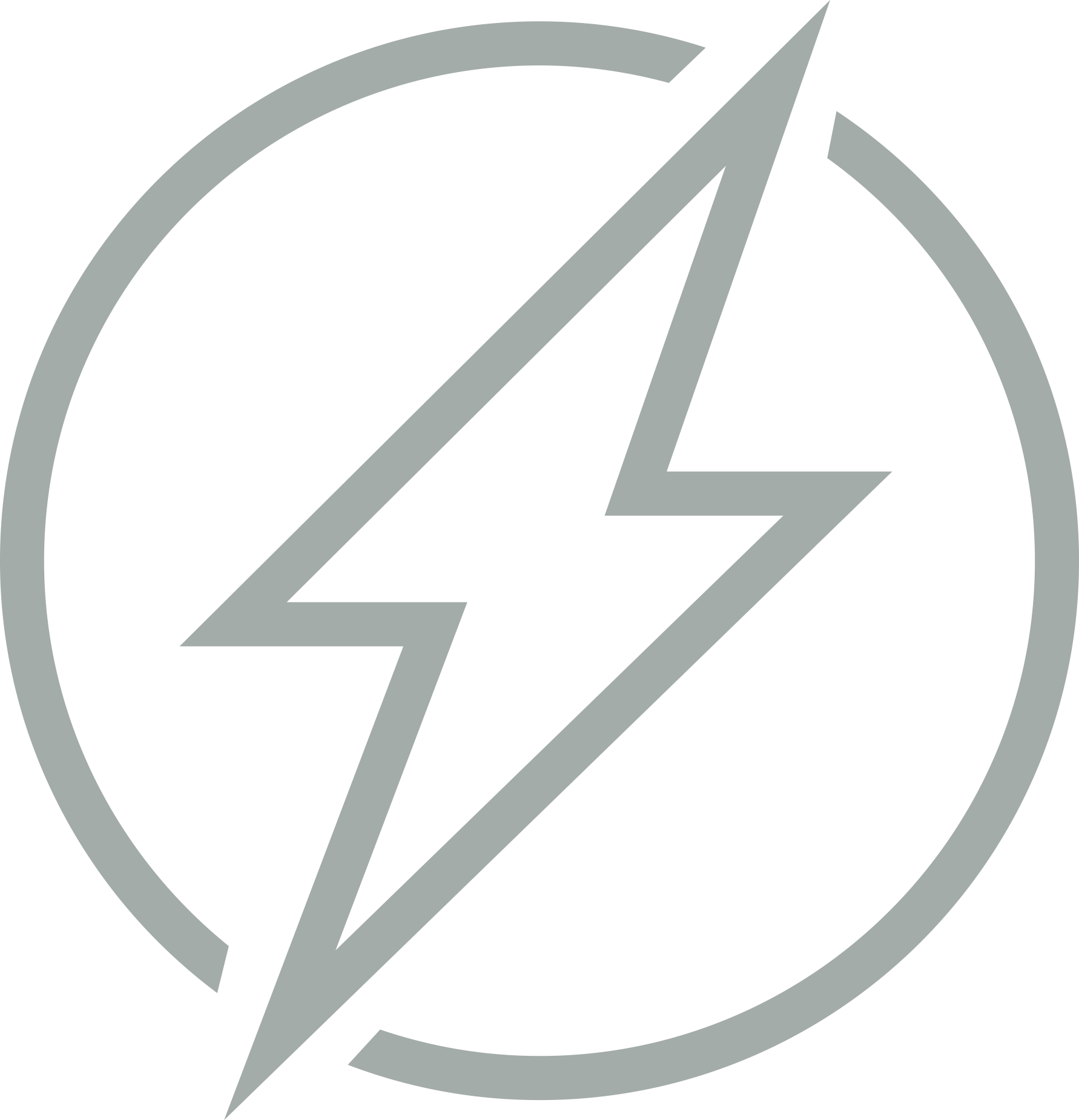 Lightning Bolt Grey Renewable Energy Clipart Large Size Png Image