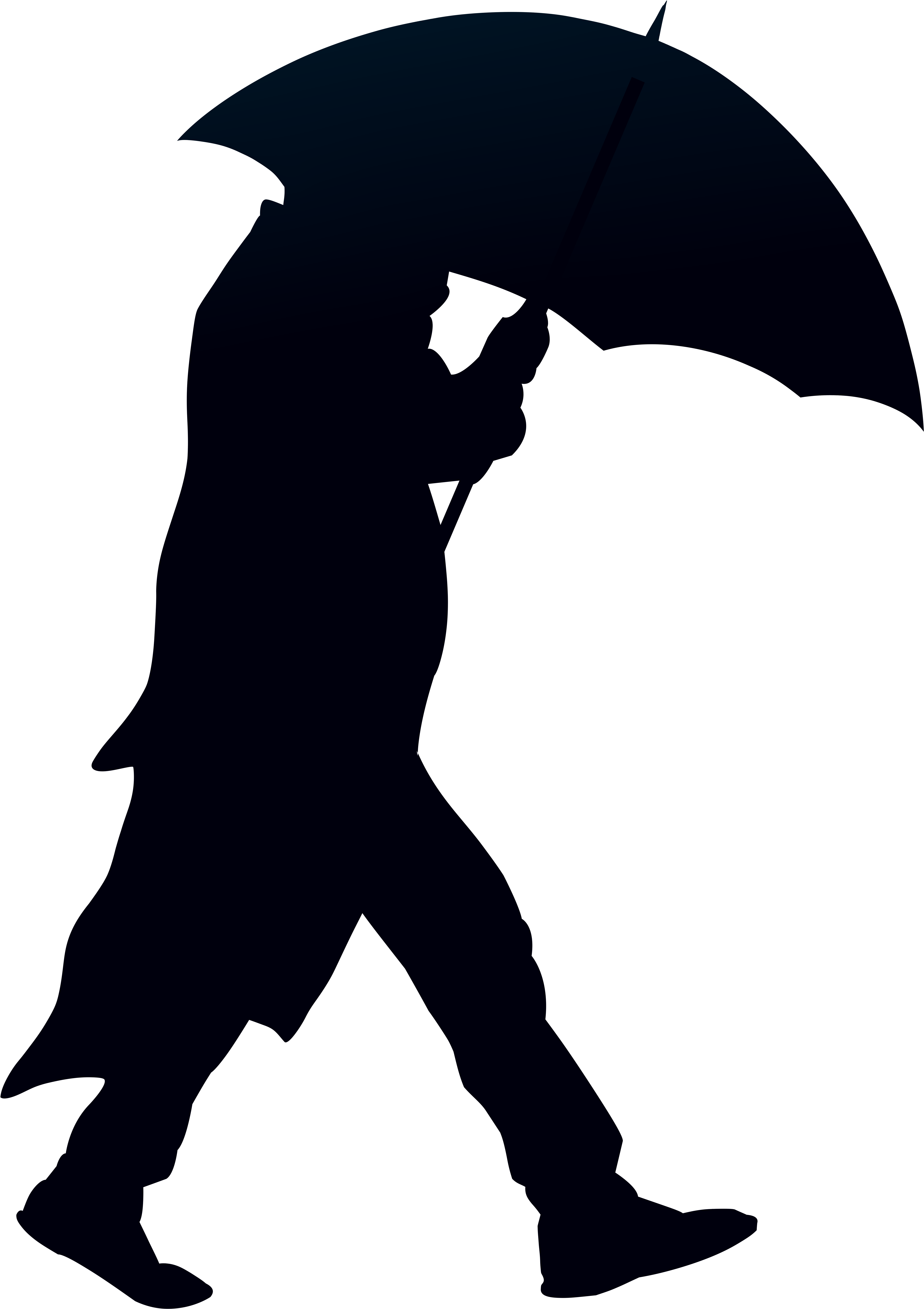 5671 X 8000 4 - Silhouette Images Of People With Umbrella Clipart ...