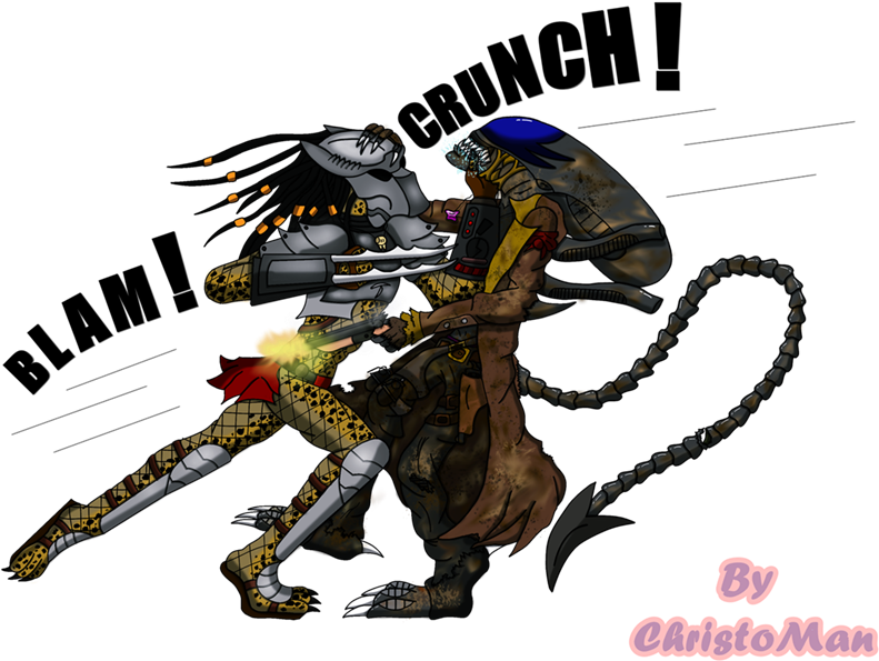 900 X 609 6 - Alien Vs Predator Hard Drawing Clipart (900x609), Png Download