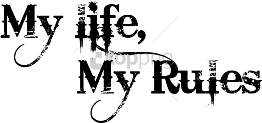Free Png My Life My Rules Tattoo Png Image With Transparent - Cb Edits Text Png Clipart (850x401), Png Download