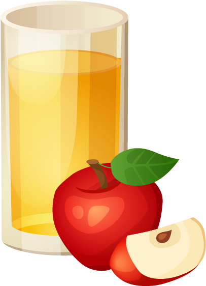 Banner Black And White Apple Cider Clip Art Cartoon - Apple Juice Clipart - Png Download (952x779), Png Download