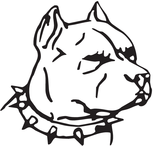 Pitbull Sticker - Pitbull Dog Drawing Face Easy Clipart (600x574), Png Download