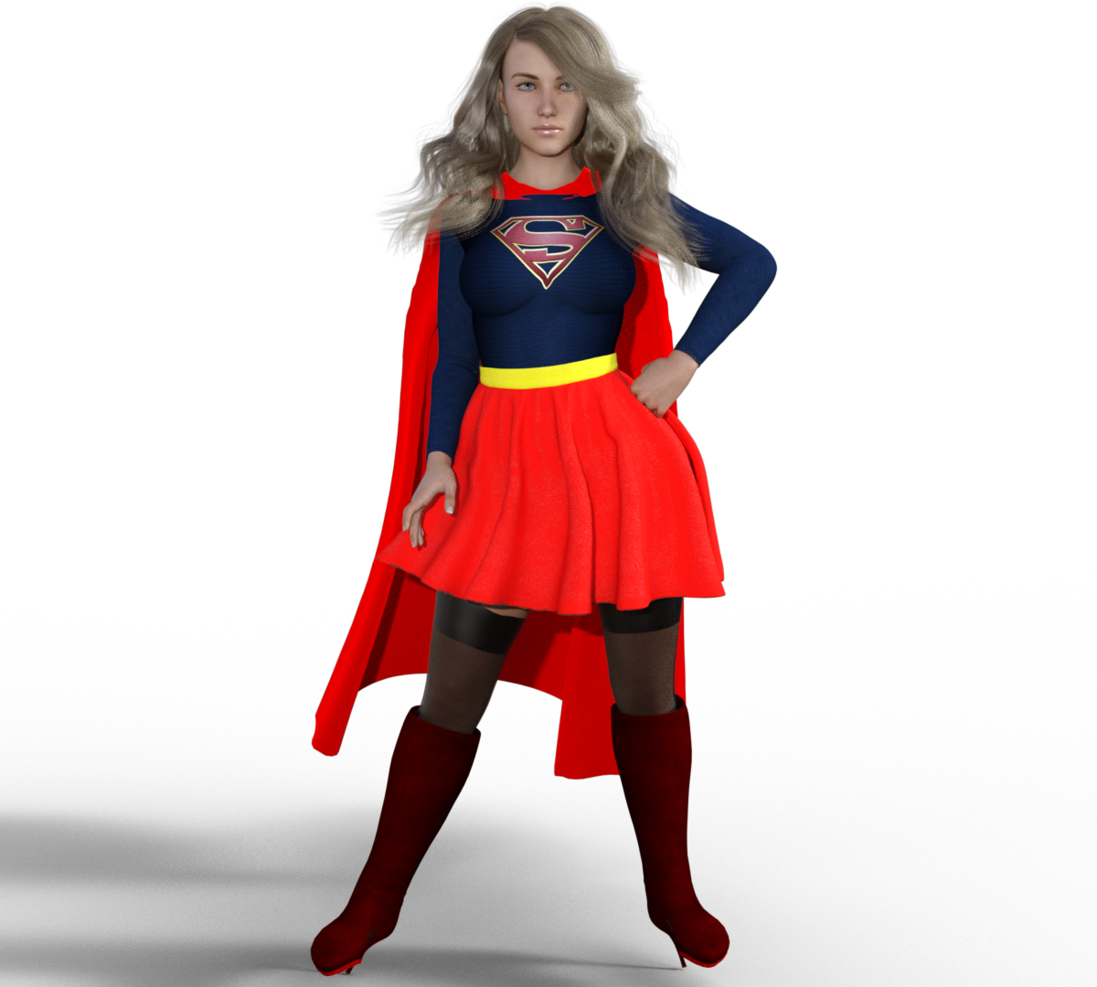 Teste 2 Supergirl - Cosplay Clipart (1200x1080), Png Download