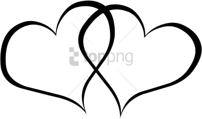 Free Png Fancy Love Heart Outline Png Images Transparent - Transparent Background Heart Outline Clipart (850x499), Png Download
