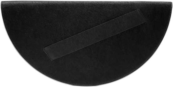 Half-circle Clutch In Haircalf Leather - Oval Clipart (742x742), Png Download