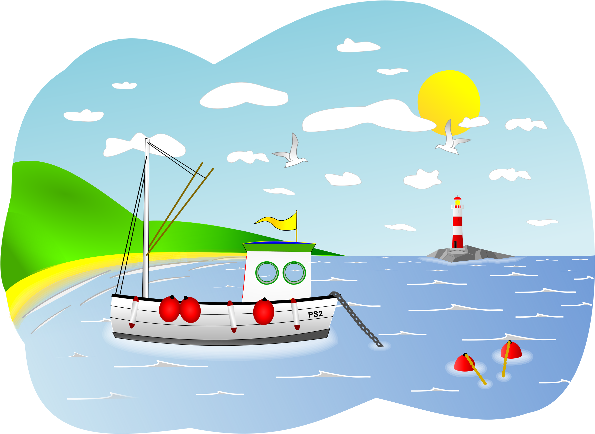 This Free Icons Png Design Of Coastal Fishing Boat Clipart (2400x2400), Png Download