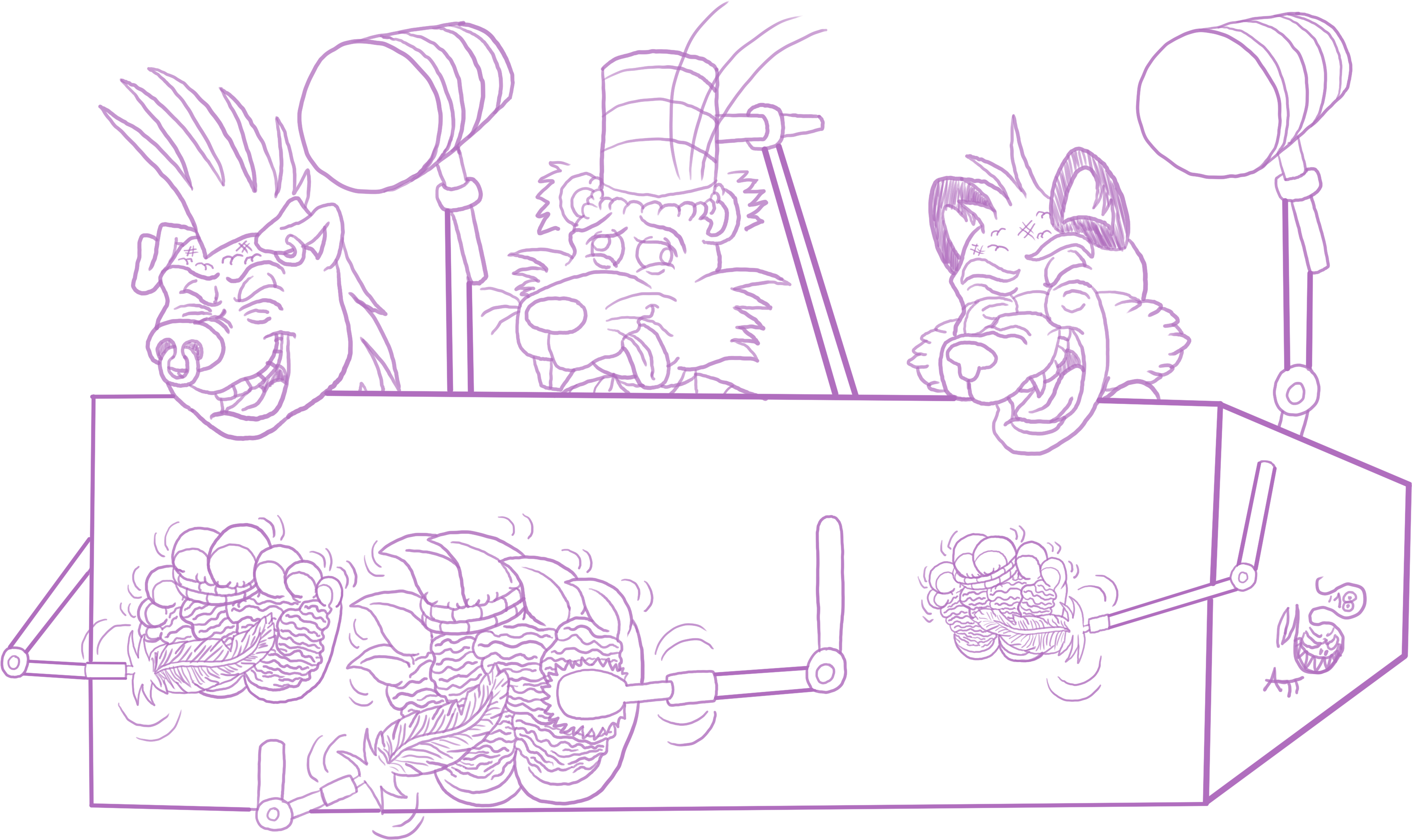 December Patreon Reward For Lugnut - Doodle Clipart (3840x2160), Png Download