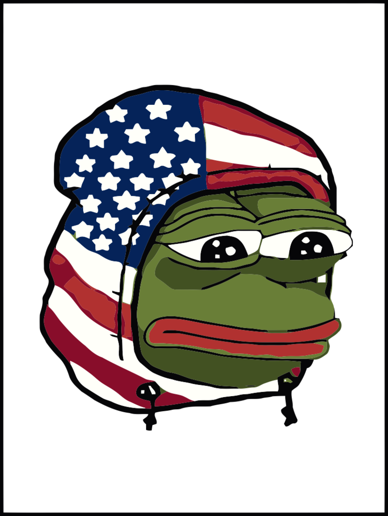 217kib, 770x1024, Lul - Pepe The Frog America Clipart (770x1024), Png Download