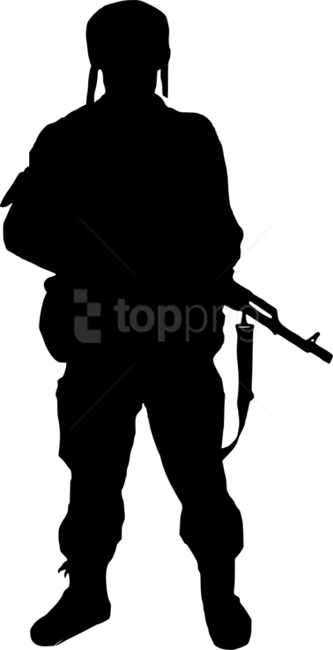 Free Png Soldier Silhouette Png - Transparent Background Soldier Transparent Clipart (480x937), Png Download