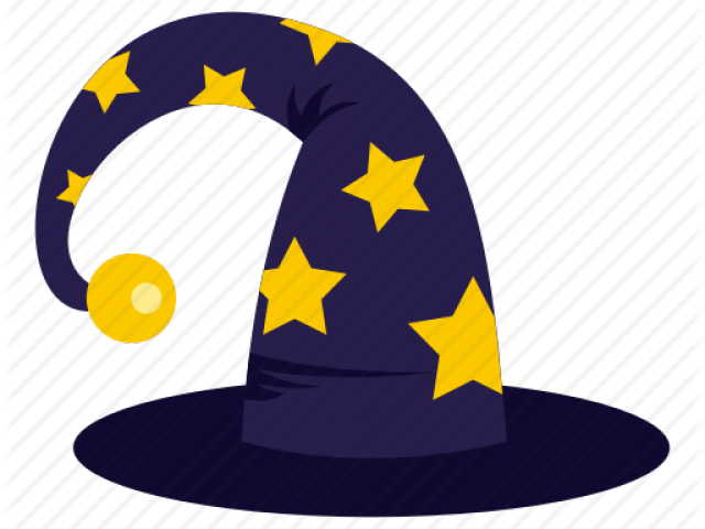 Wizard Clipart Cap - Cappello Mago Vettoriale - Png Download (640x480), Png Download