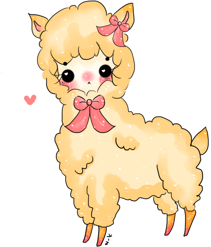 Lil Llama By Neko - Cute Llama Png Clipart (900x900), Png Download