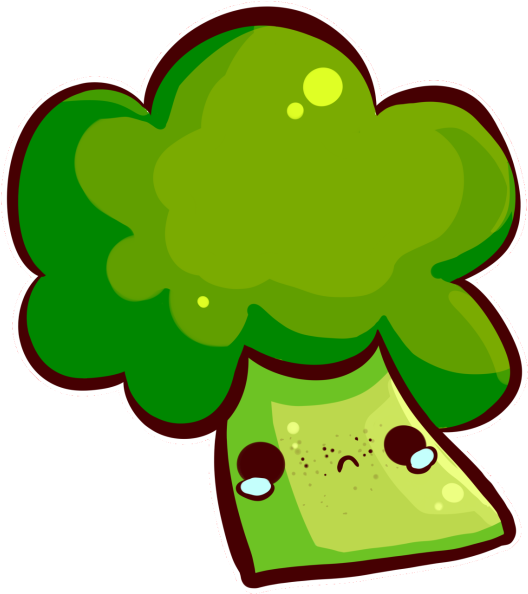 Sad Clipart Broccoli - Cute Broccoli Png Transparent Png (528x594), Png Download