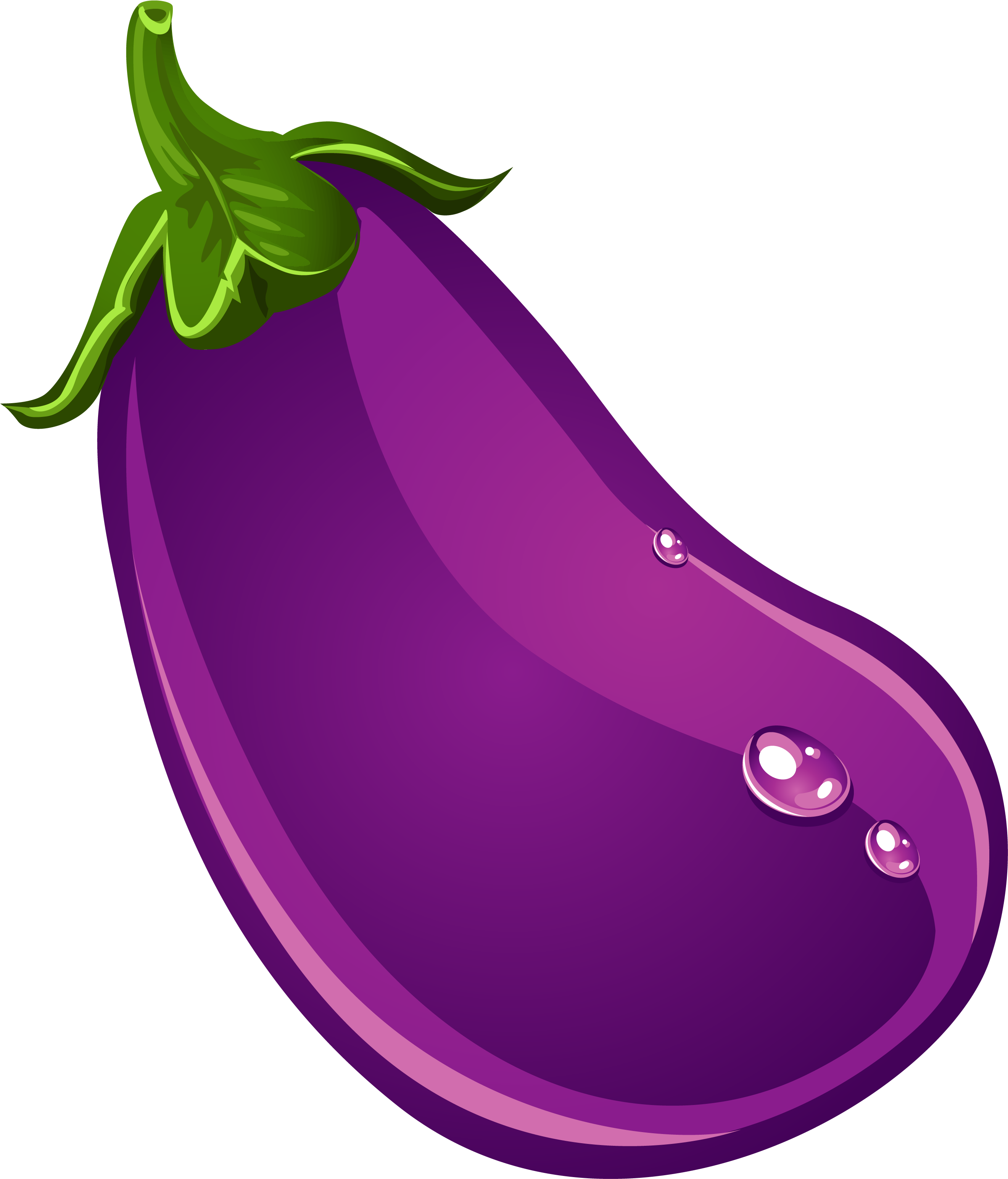 Eggplant Clipart Fruit - Eggplant Vector - Png Download (2641x3192), Png Download