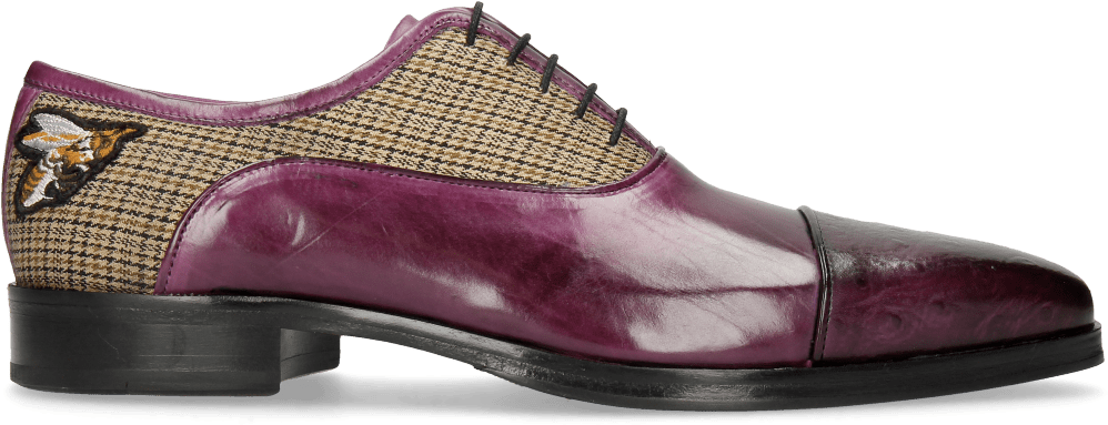 Oxford Shoes Lance 23 Ostrich Eggplant Textile England - Suede Clipart (1024x1024), Png Download