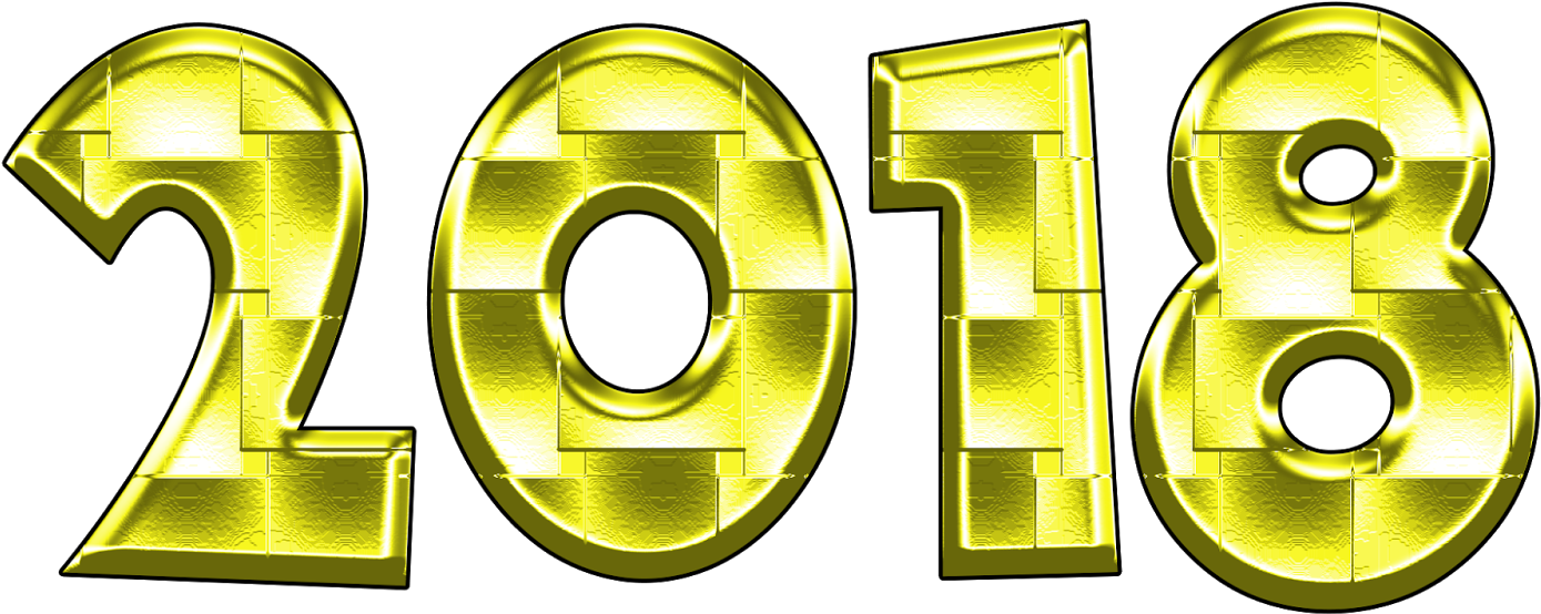 Happy New Year 2018 Wallpaper - Graphic Design Clipart (1600x914), Png Download