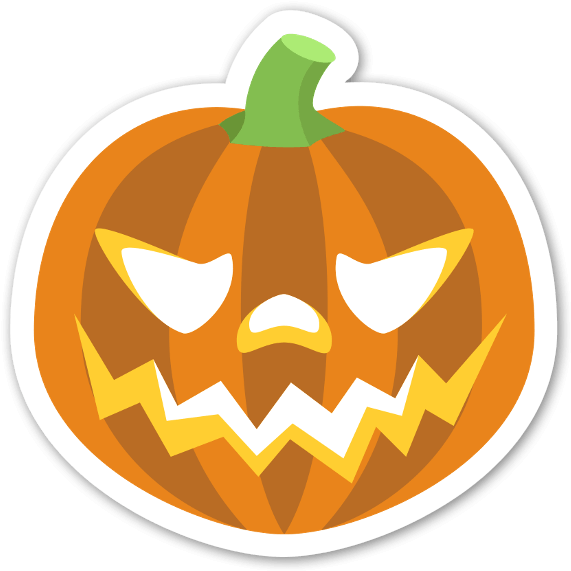 Jack O Lantern Sticker Clipart (600x600), Png Download