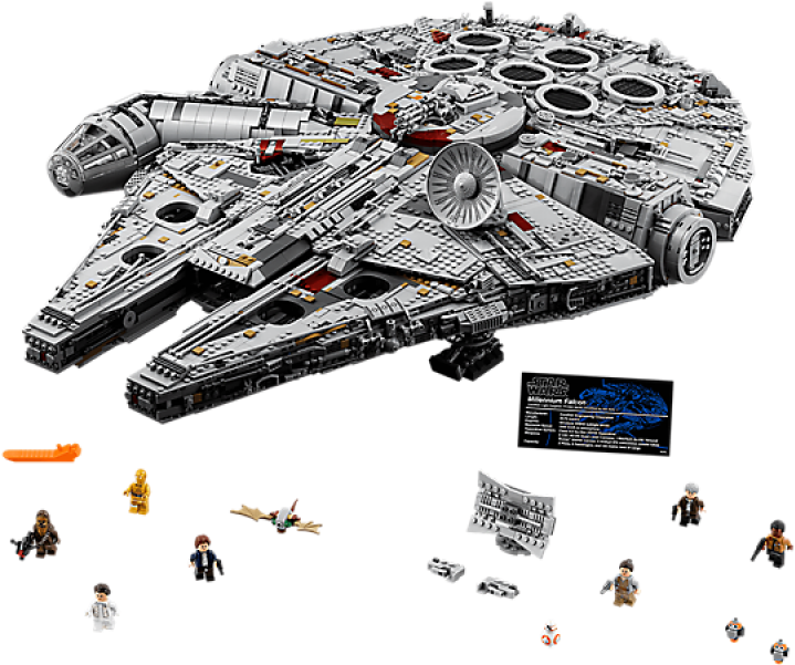 Lego Millennium Falcon Uce 4504 Clipart (800x800), Png Download