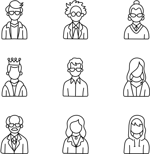 100 Icons - Line Art Clipart (600x564), Png Download