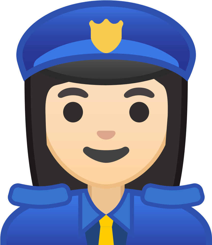 Download Svg Download Png - Police Officer Emoji Clipart (1024x1024), Png Download