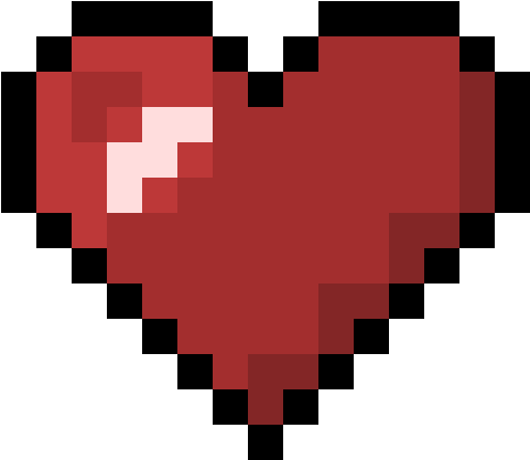 My Pixel Arts - Pixel Heart Break Clipart (1024x1024), Png Download