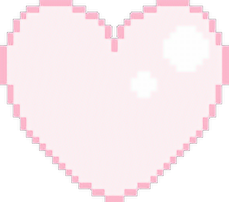 Pixel Heart Clipart - Kawaii Pixel Art Transparent - Png Download (768x676), Png Download