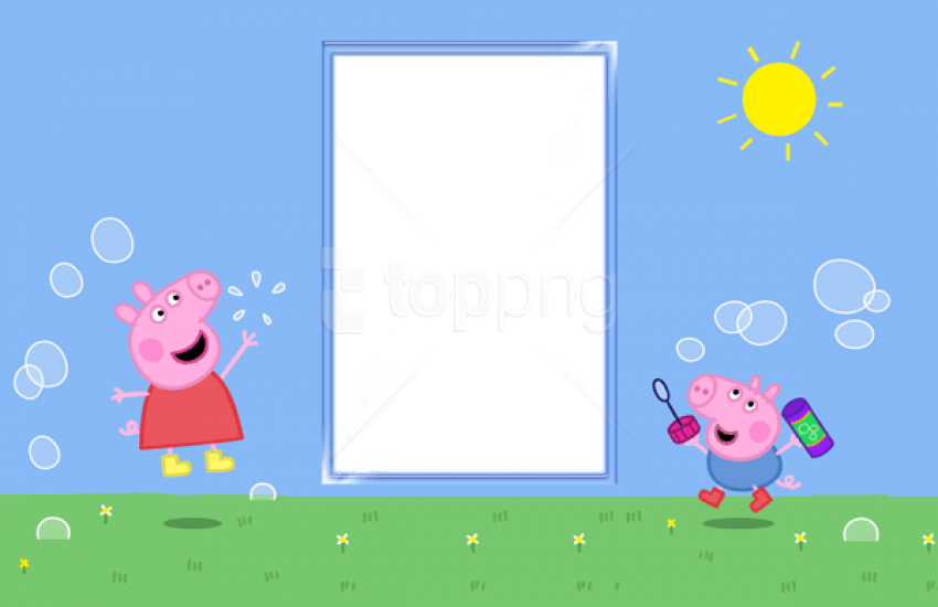 Free Png Best Stock Photos Peppa Pig Kidsframe Background - Peppa Pig Birthday Cards Clipart (850x550), Png Download