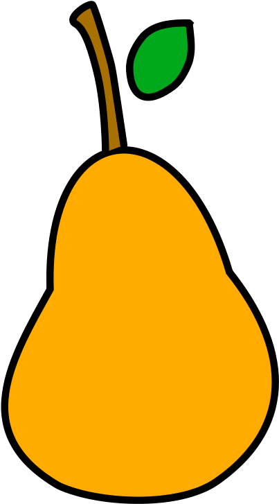 A Less Simple Pear Svg Vector File, Vector Clip Art - Simple Pear - Png Download (634x900), Png Download