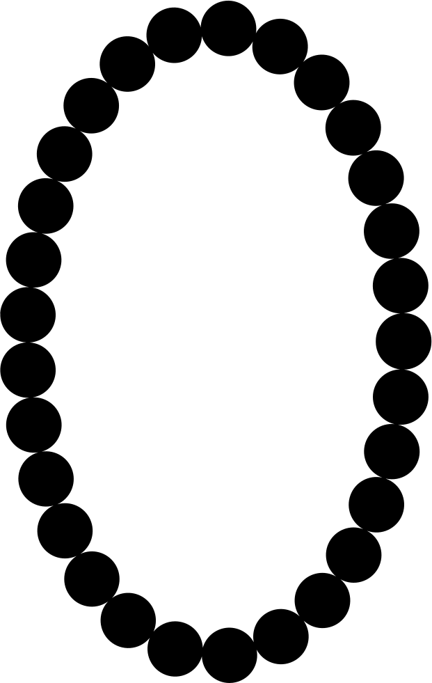 Svg Circle Pearls - Mardi Gras Beads Silhouette Clipart (621x981), Png Download