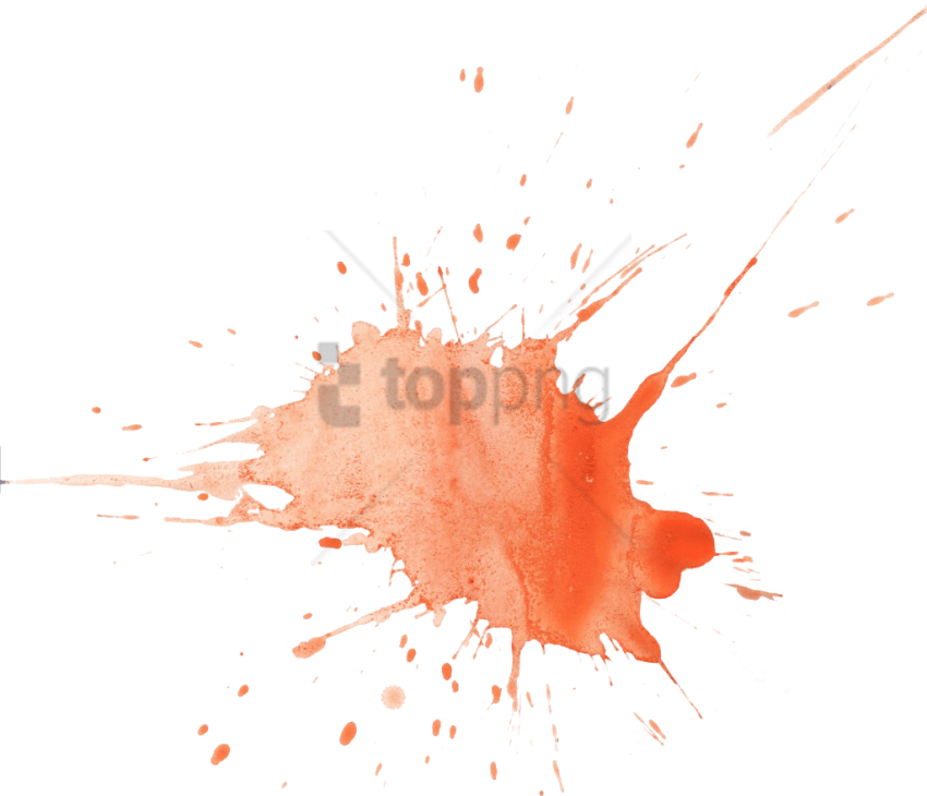 Free Png Watercolor Splashes Png Png Image With Transparent - Splatter Watercolour Orange Clipart (850x730), Png Download