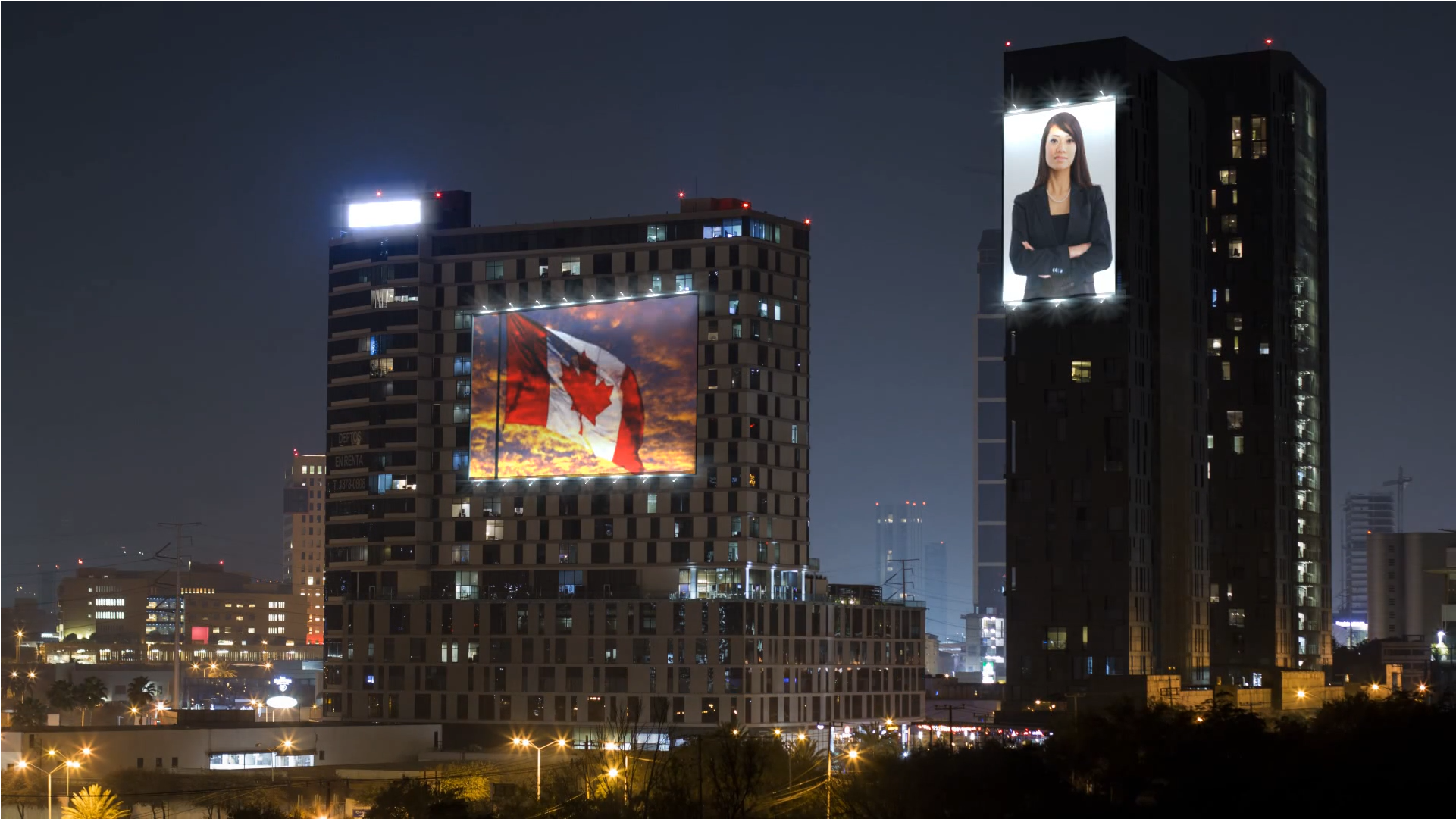 City Skyline Billboard - Skyscraper Clipart (1920x1920), Png Download