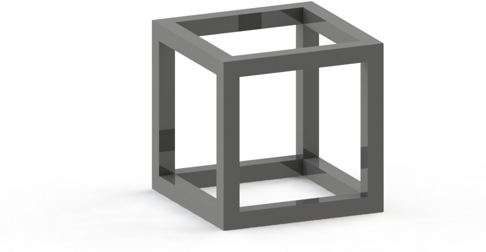 Impression 3d Avec Supports - Cube En 3d Clipart (960x540), Png Download