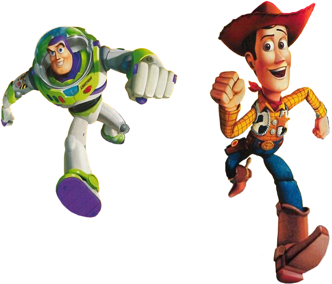 Woody Y Buzz Png Graphic Black And White Download - Buzz And Woody Png Clipart (661x566), Png Download