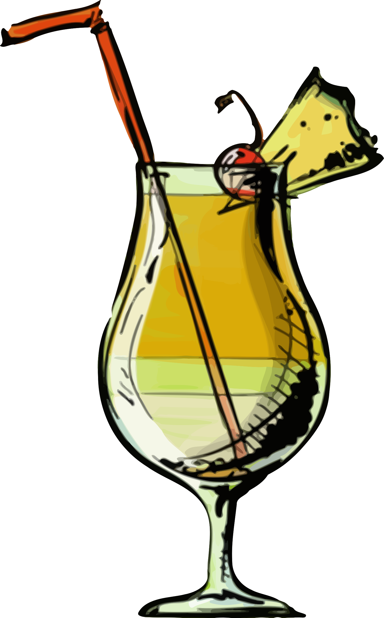 This Free Icons Png Design Of Pina Colada Cocktail Clipart (1492x2400), Png...