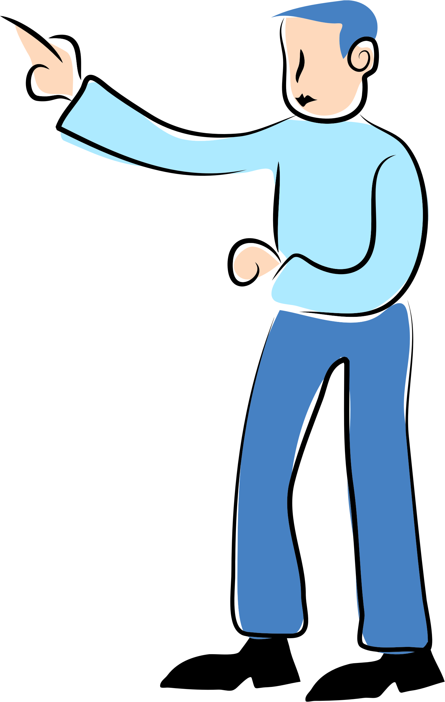 This Free Icons Png Design Of Pointing Man 2 Clipart (1473x2320), Png Download