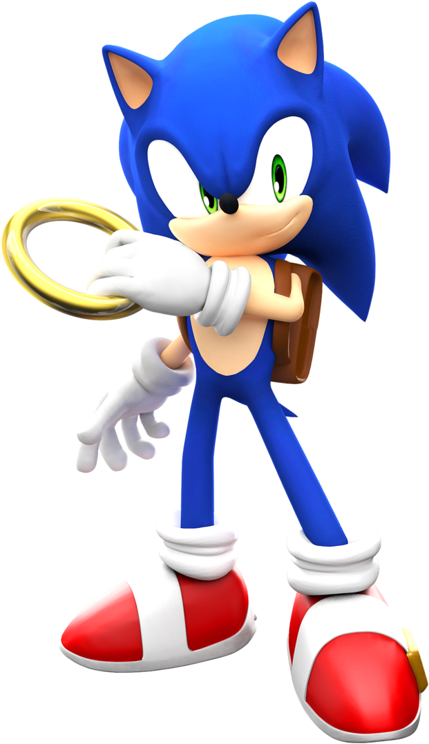 Sonic Holding A Ring Clipart (500x790), Png Download