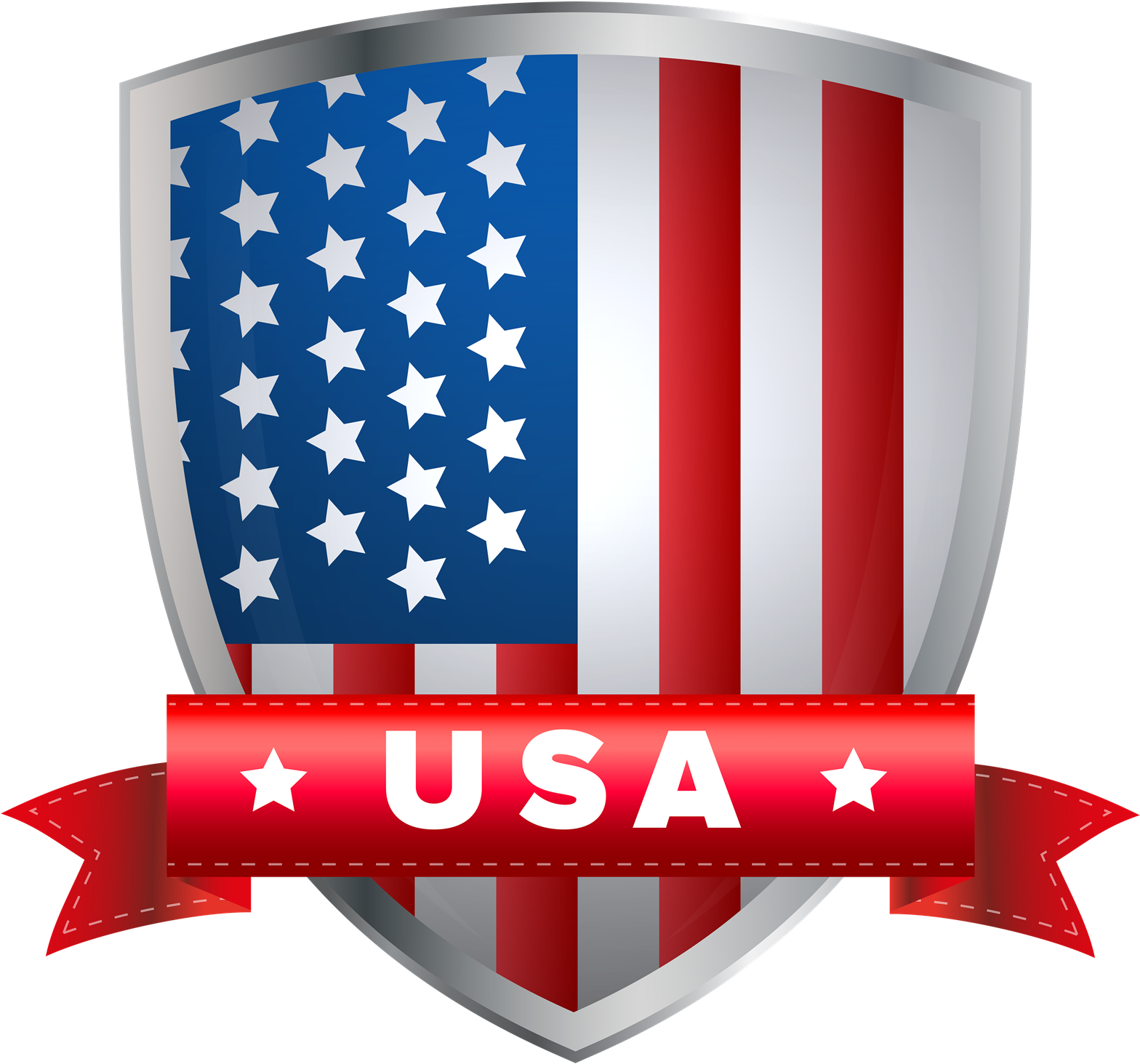 Usa Memorial Day Png Free Download - Usa Flag Shield Clipart (1600x1492), Png Download