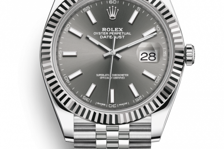 Datejust 41mm - Rolex Datejust 41 White Dial Stainless Steel Jubilee Clipart (750x499), Png Download